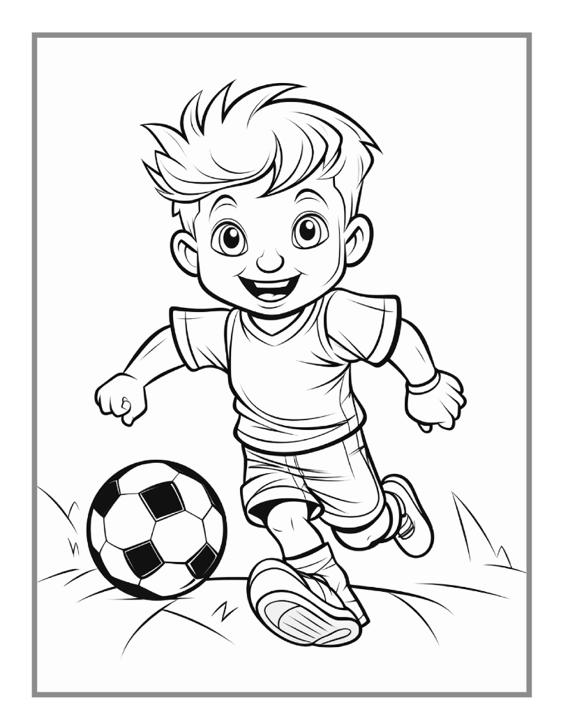 Soccer Player Coloring Activity Book Gift for Adults Kids Boys Girls 50 Pages Soccer Player Field Soccer Ball Coloring Pages Coloring Book