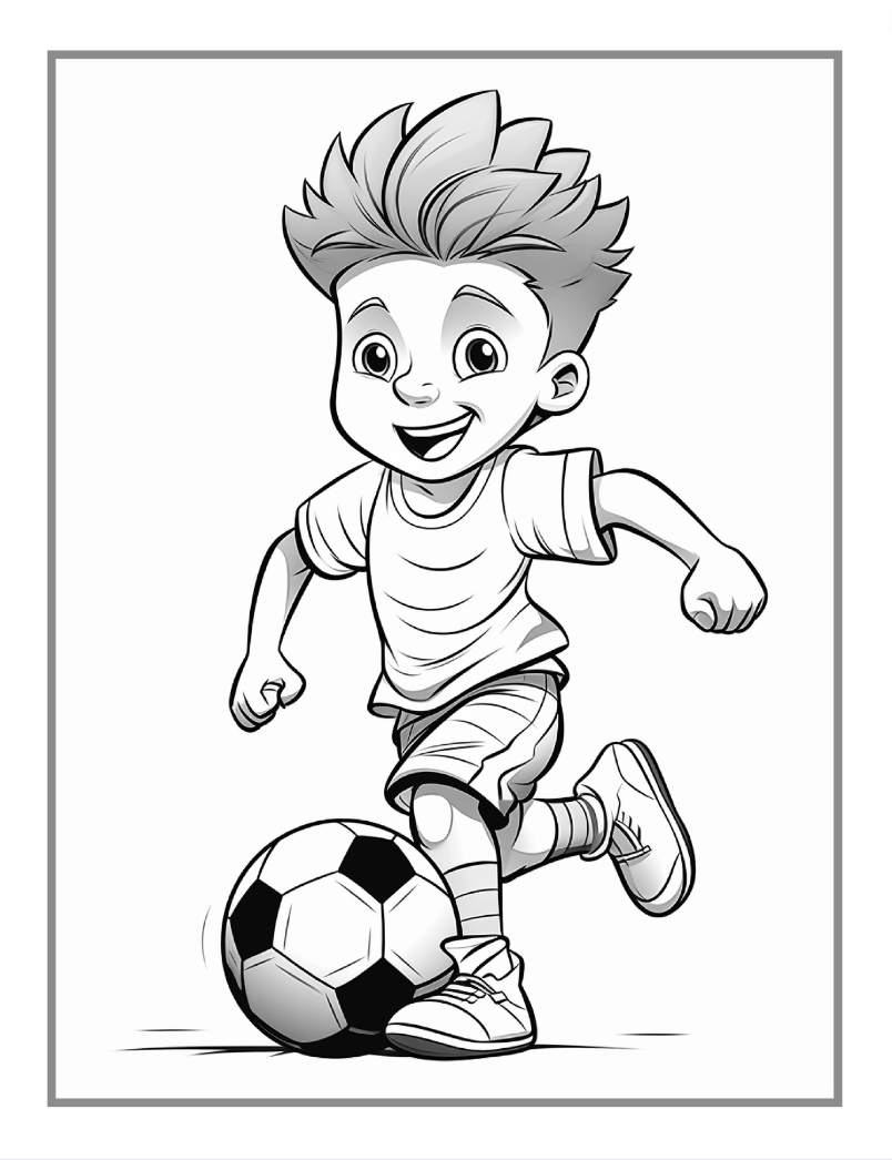 Soccer Player Coloring Activity Book Gift for Adults Kids Boys Girls 50 Pages Soccer Player Field Soccer Ball Coloring Pages Coloring Book