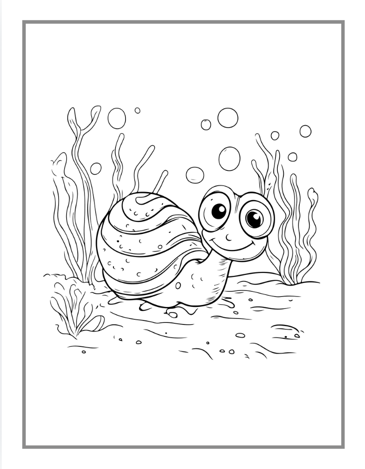 50 Pages Easy Ocean Animals Sea Life Fish Coloring Pages Cute Deep Sea Creatures Fish Coloring Book Gift for Adults Kids Boys Girls Teens