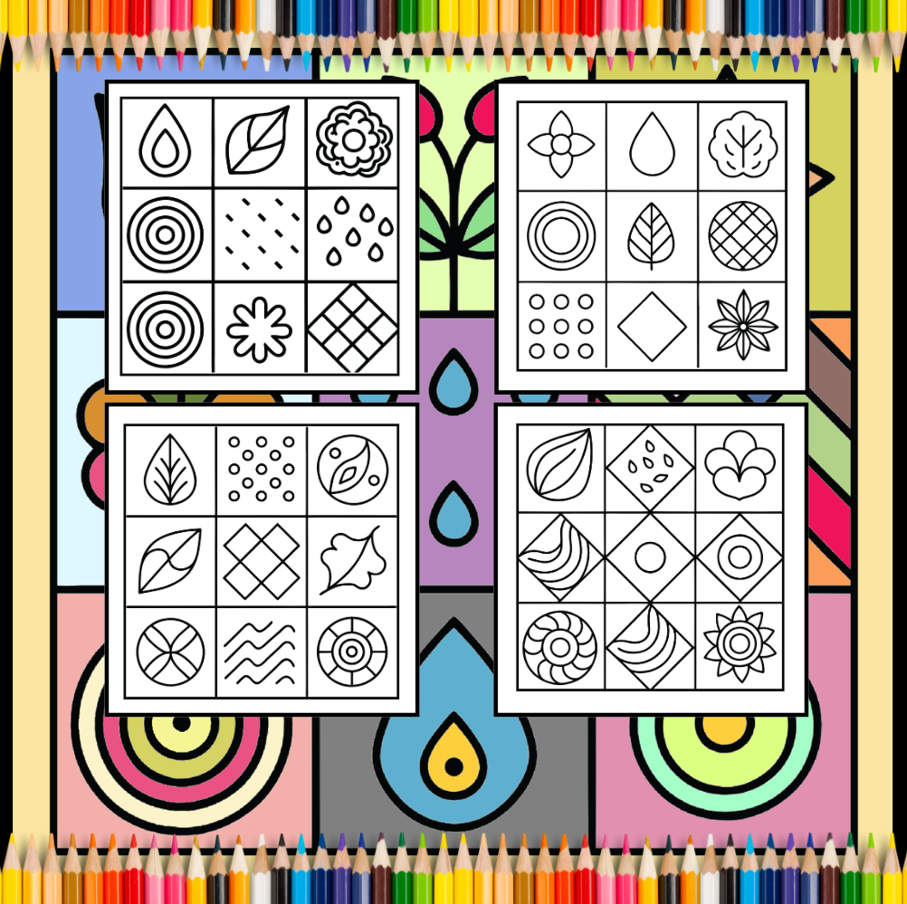 50 Pages Patterns Coloring Book Gift for Adults Men Women Kids Boys Girls Teens Youth Mindful Simple Pattern Shapes Coloring Activity Book