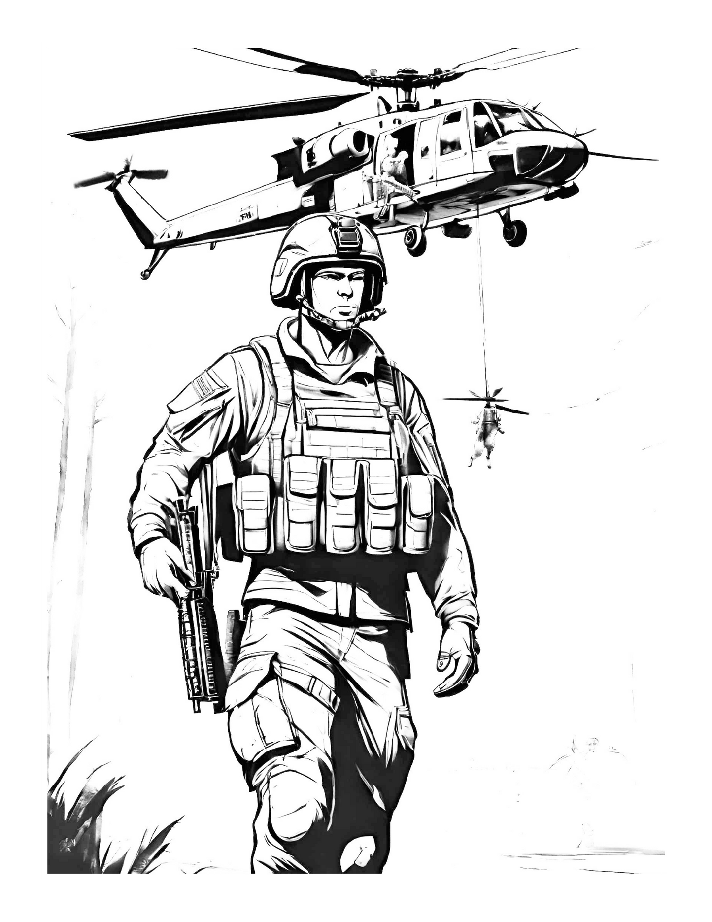 Military Army Soldier Coloring Book For Kids Military Coloring Pages Army Coloring Books Boys US Army Coloring Book Army Man Coloring Book