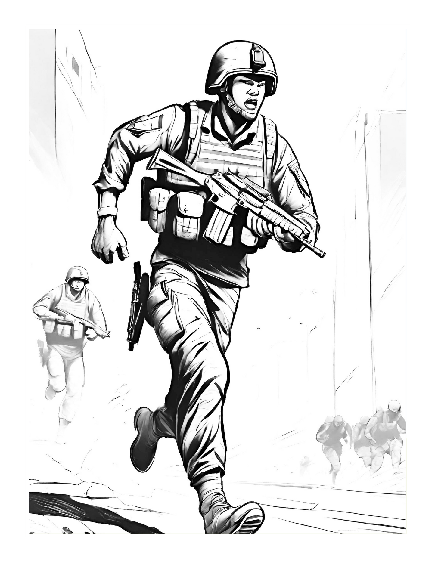Military Army Soldier Coloring Book For Kids Military Coloring Pages Army Coloring Books Boys US Army Coloring Book Army Man Coloring Book