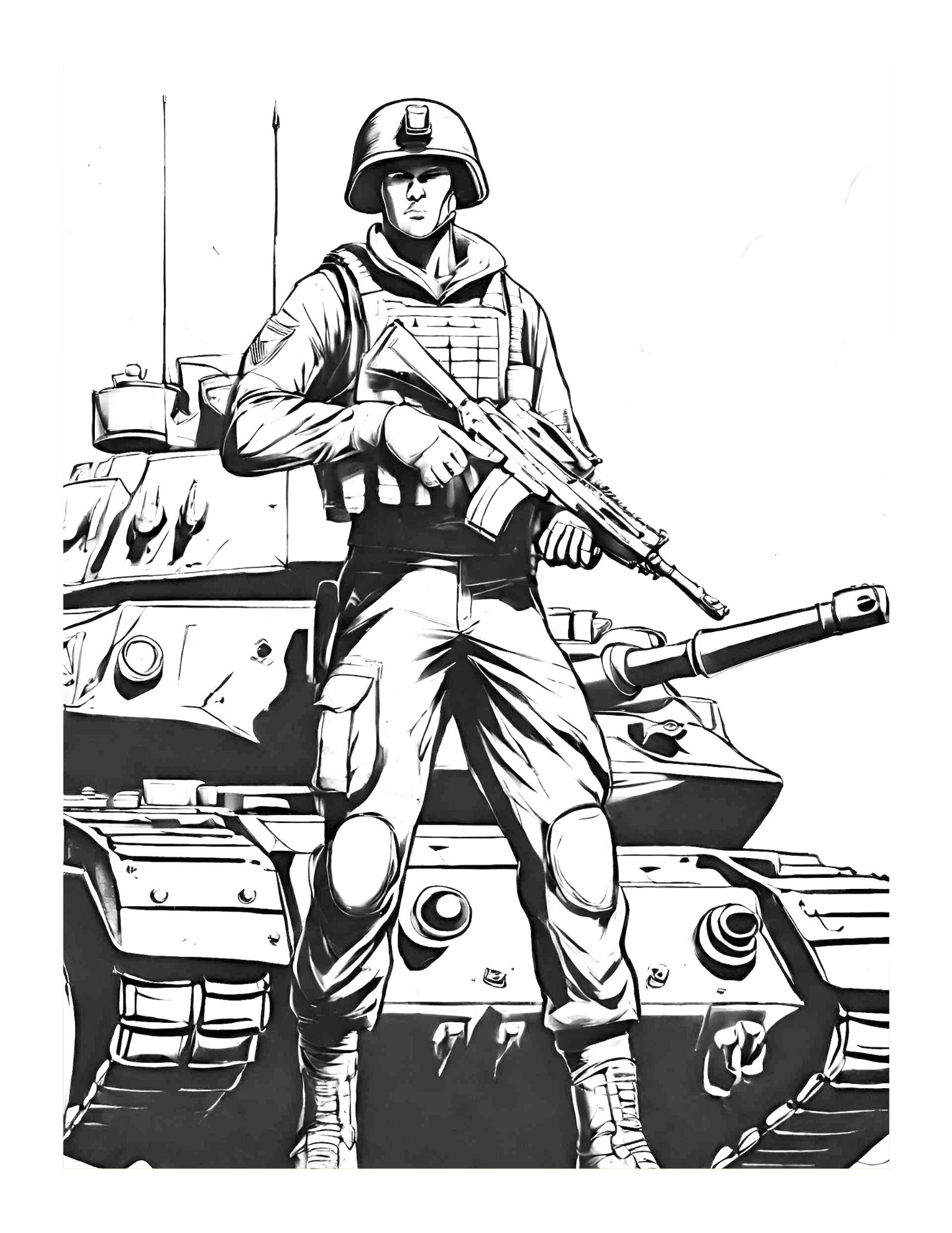 Military Army Soldier Coloring Book For Kids Military Coloring Pages Army Coloring Books Boys US Army Coloring Book Army Man Coloring Book