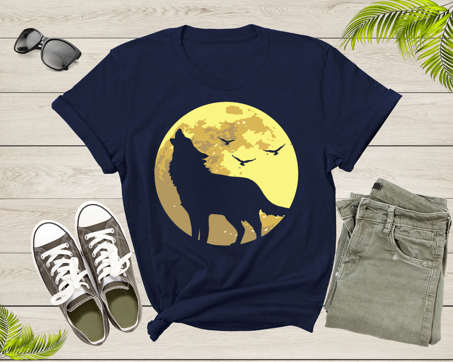 Lone Wolf Howling At Moon Gift For Men Women Kids Boys Girls T-shirt Mountain Wolf Moon Shirt Girls Boys Youth Wolf Graphic Design Tshirt
