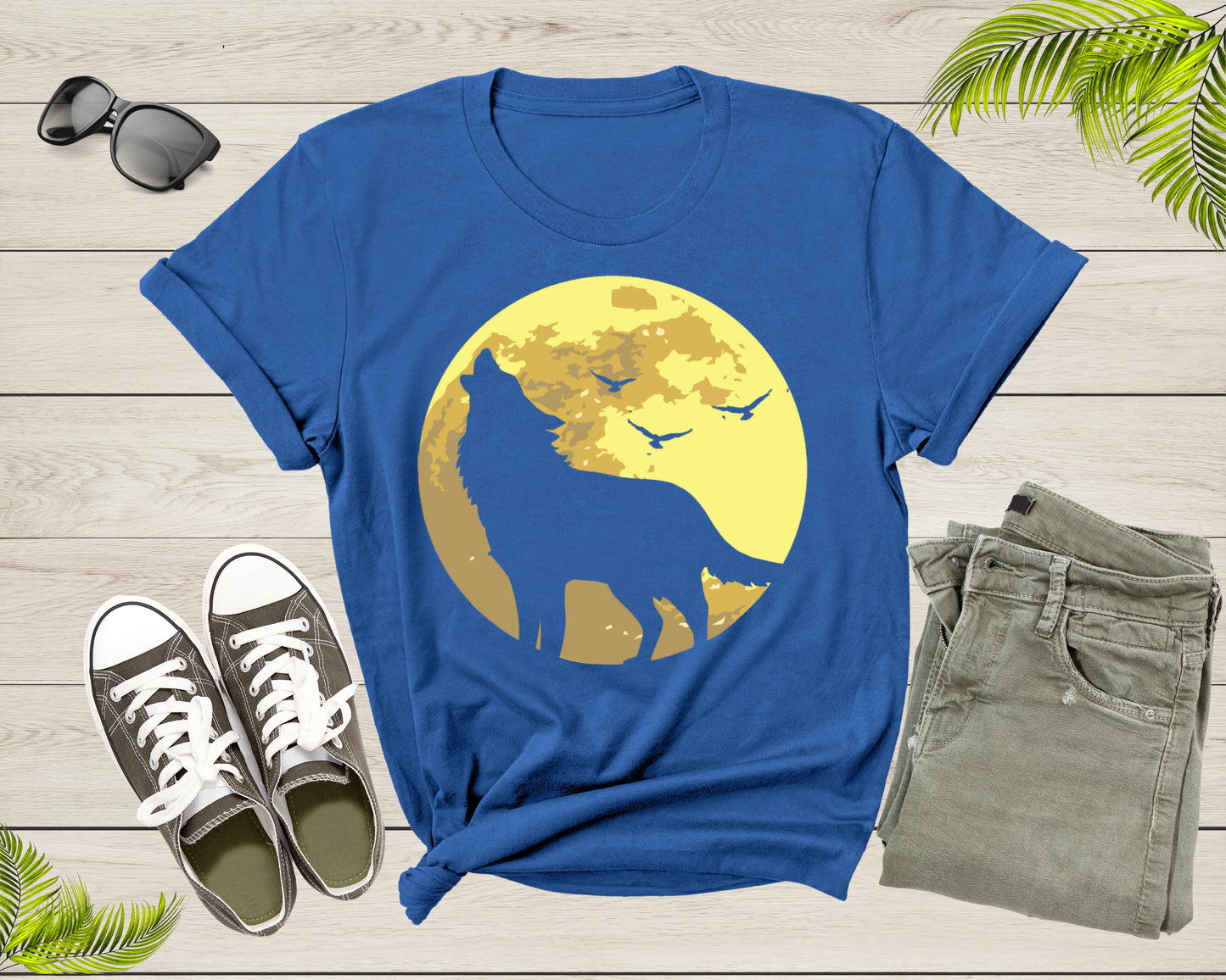 Lone Wolf Howling At Moon Gift For Men Women Kids Boys Girls T-shirt Mountain Wolf Moon Shirt Girls Boys Youth Wolf Graphic Design Tshirt