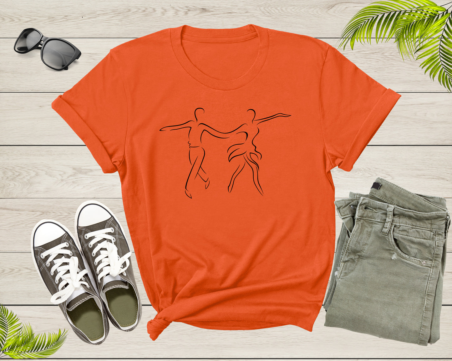 Dancing Couple Ballet Dancer Tango Samba Modern Dance T-Shirt Dance Lover Gift T Shirt for Men Women Kids Boys Girls Graphic Tshirt