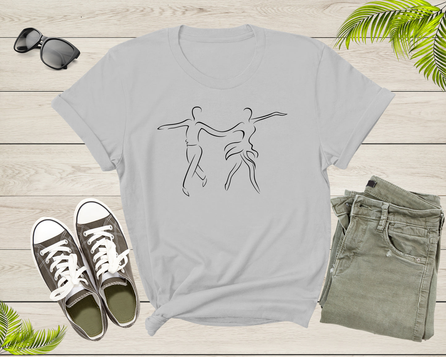 Dancing Couple Ballet Dancer Tango Samba Modern Dance T-Shirt Dance Lover Gift T Shirt for Men Women Kids Boys Girls Graphic Tshirt