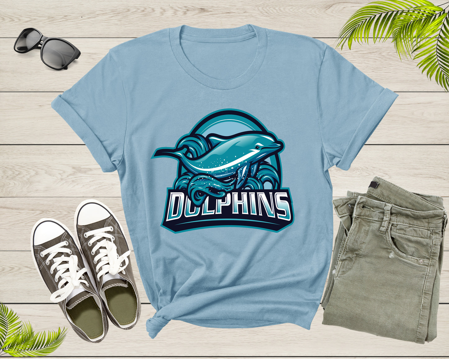 Dolphin Fish Lover Gift Shirt For Men Women Kids Boys Girls Dolphin Birthday Present For Mom Dad Teens Tshirt Dolphin Fish Graphic T-shirt