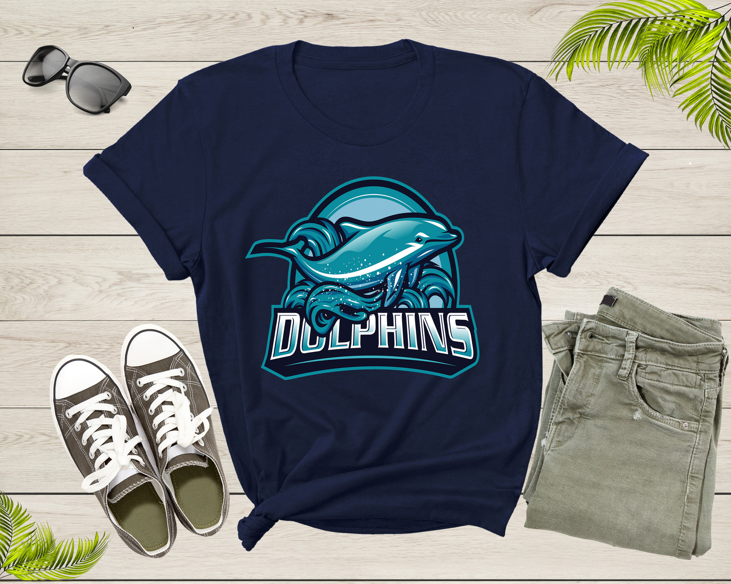 Dolphin Fish Lover Gift Shirt For Men Women Kids Boys Girls Dolphin Birthday Present For Mom Dad Teens Tshirt Dolphin Fish Graphic T-shirt