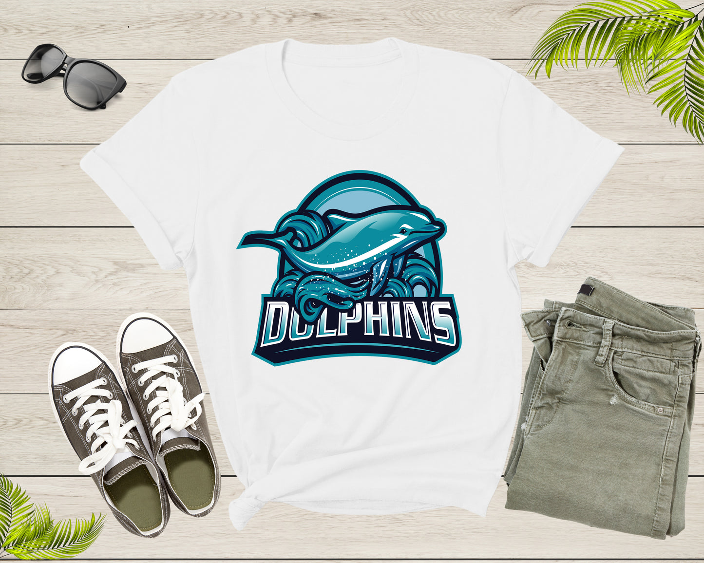 Dolphin Fish Lover Gift Shirt For Men Women Kids Boys Girls Dolphin Birthday Present For Mom Dad Teens Tshirt Dolphin Fish Graphic T-shirt