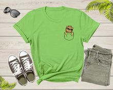Load image into Gallery viewer, Cool Funny Lion in the Pocket with Meme Sunglasses Animal T-Shirt King Lion T Shirt Gift for Men Women Kids Boys Girls Pocket Lion Tshirt