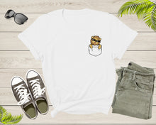 Load image into Gallery viewer, Cool Funny Lion in the Pocket with Meme Sunglasses Animal T-Shirt King Lion T Shirt Gift for Men Women Kids Boys Girls Pocket Lion Tshirt