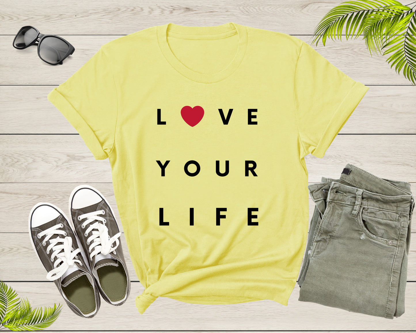 Fancy Love Your Life Motivational Inspirational Drive Motive T-Shirt Motivation Gift T Shirt for Men Women Kids Boys Girls Graphic Tshirt