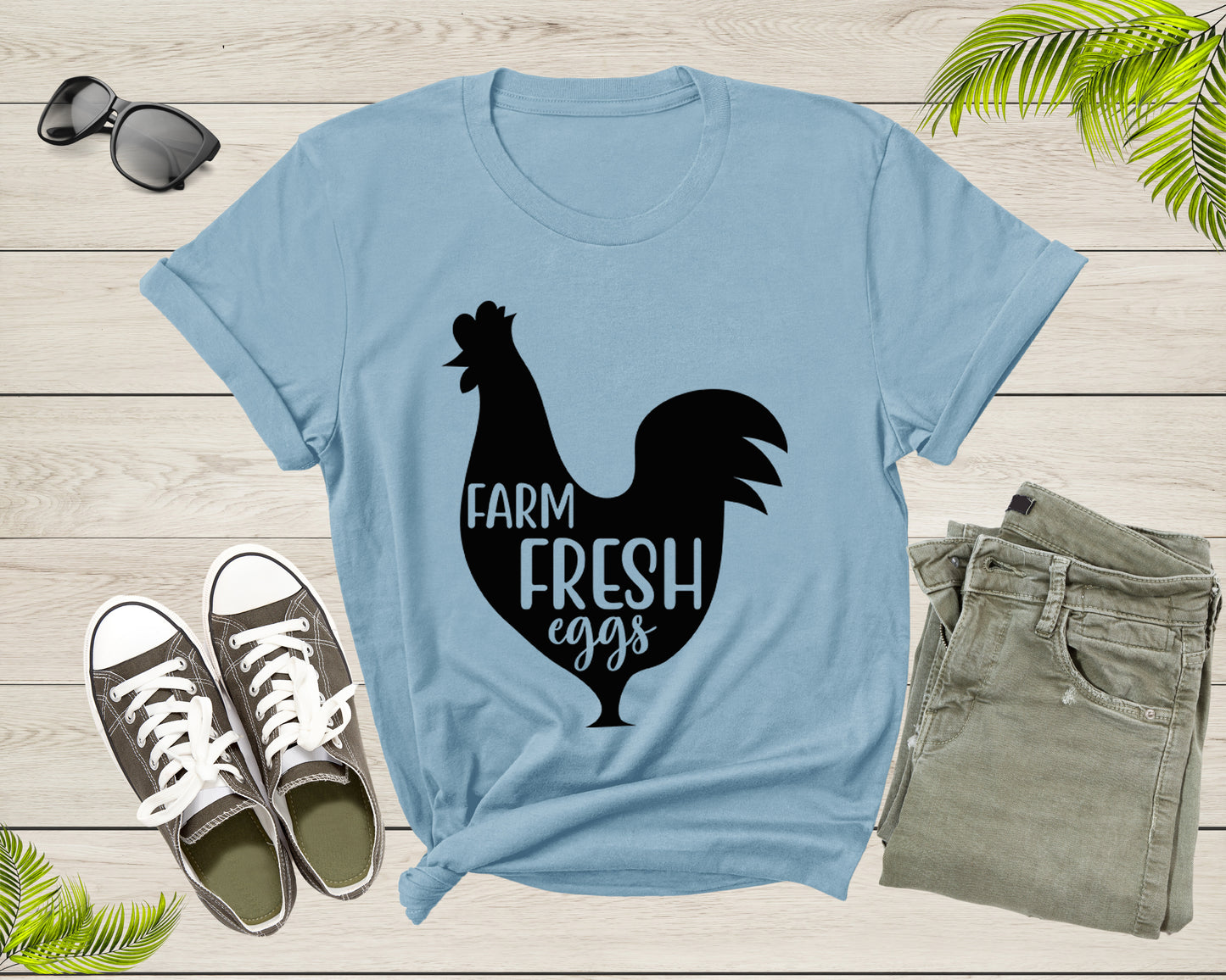 Farm Fresh Eggs Chicken Hen Chick Silhouette for Men Women T-Shirt Chicken Lover Gift T Shirt for Men Women Kids Boys Girls Graphic Tshirt