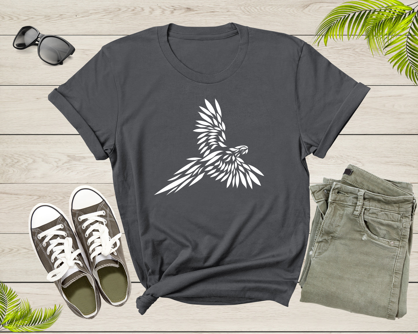 Flying Cool Parrot Bird Tropical Bird Animal Cockatoo Macaw T-Shirt Parrot Lover Gift T Shirt for Men Women Kids Boys Girls Graphic Tshirt