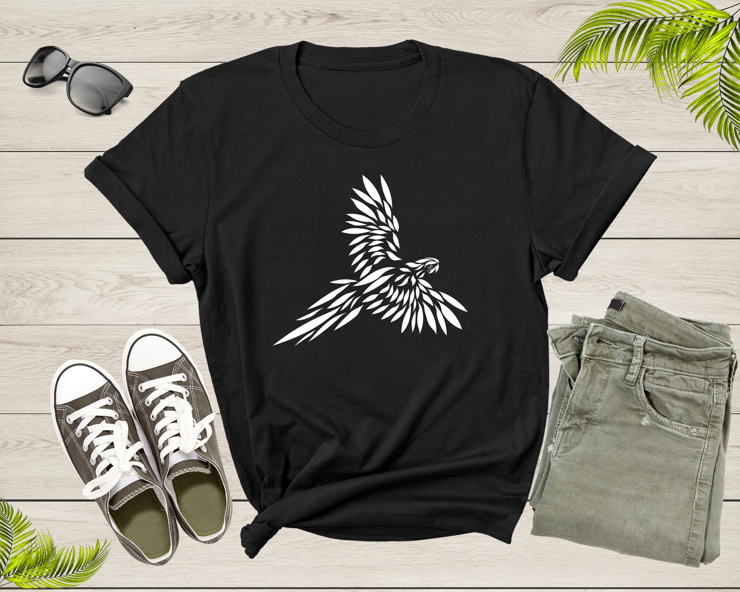 Flying Cool Parrot Bird Tropical Bird Animal Cockatoo Macaw T-Shirt Parrot Lover Gift T Shirt for Men Women Kids Boys Girls Graphic Tshirt