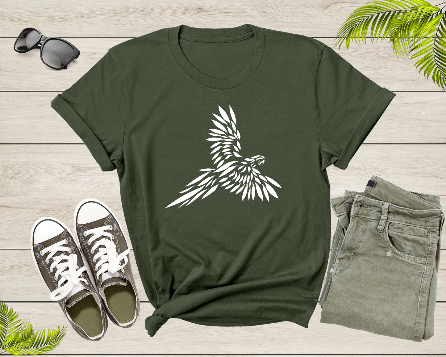 Flying Cool Parrot Bird Tropical Bird Animal Cockatoo Macaw T-Shirt Parrot Lover Gift T Shirt for Men Women Kids Boys Girls Graphic Tshirt