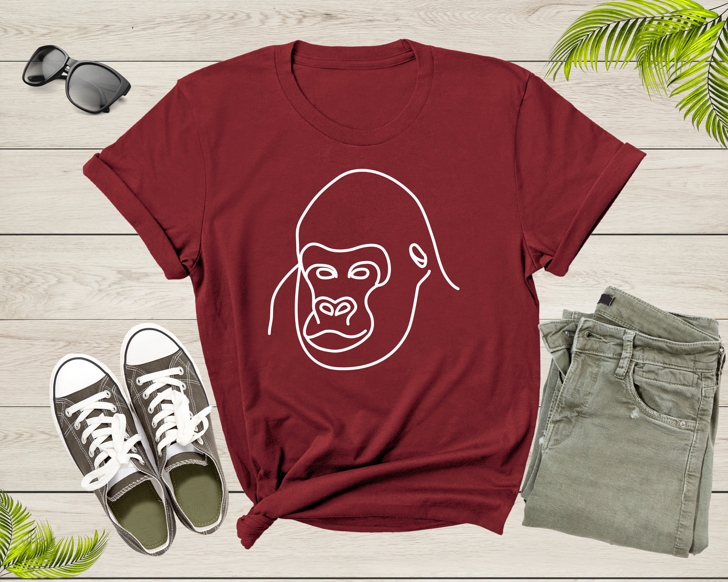 Cool Gorilla Lover Tshirt Design Gift For Adult Men Women Boys Girl Funny Gorilla Animal Graphic Present Shirt Gift Idea Gorilla Gym T-shirt