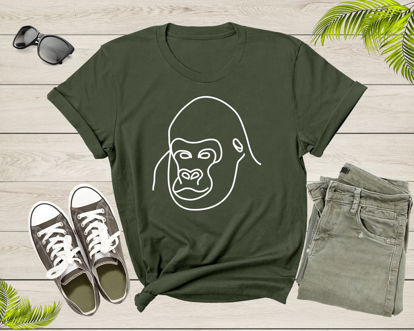 Cool Gorilla Lover Tshirt Design Gift For Adult Men Women Boys Girl Funny Gorilla Animal Graphic Present Shirt Gift Idea Gorilla Gym T-shirt