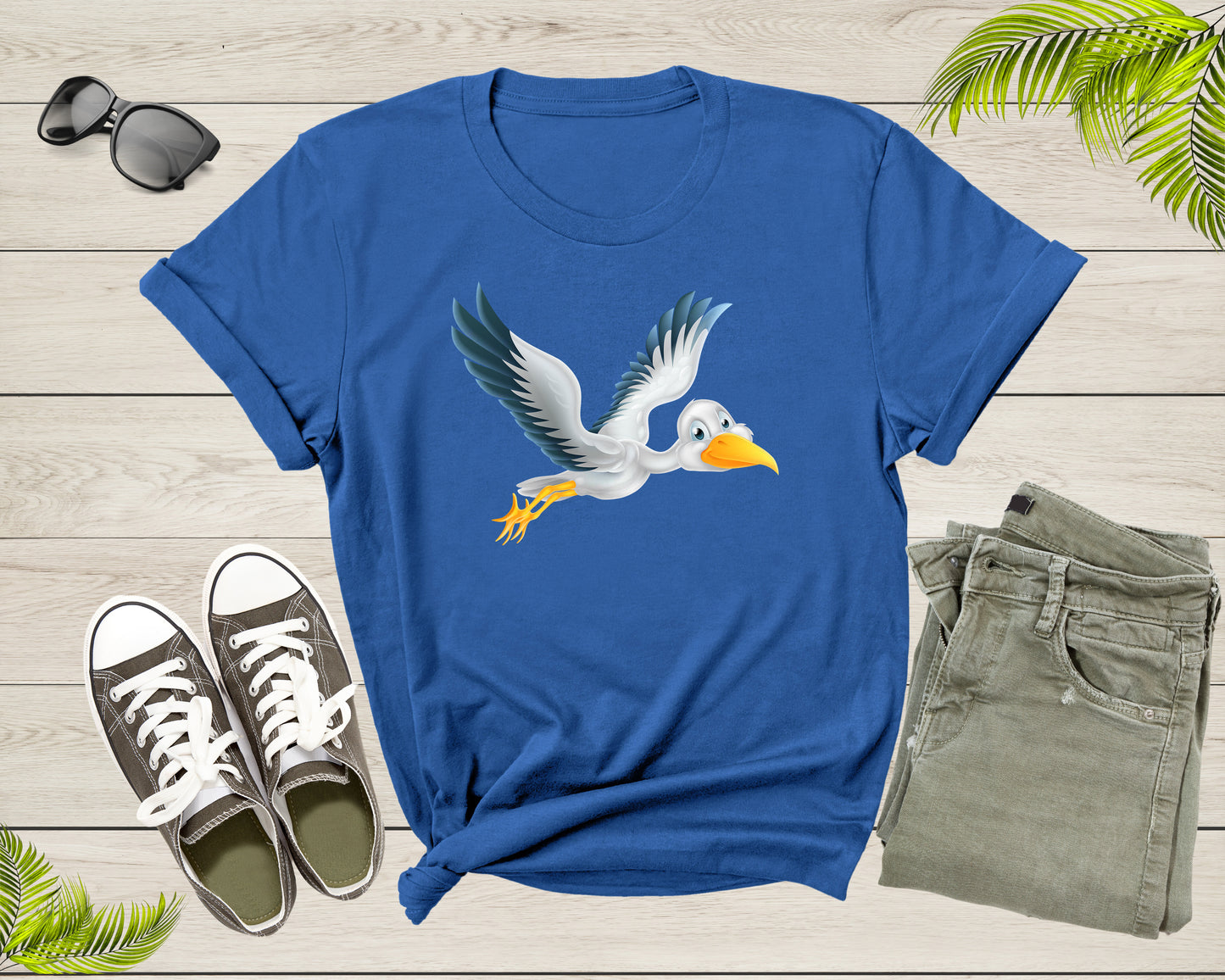 Flying Cute White Stork Bird Animal Migratory Family Bird T-shirt Stork Shirt Bird Lover Shirt Shoebill Stork Shirt Shoebill Stork Gift