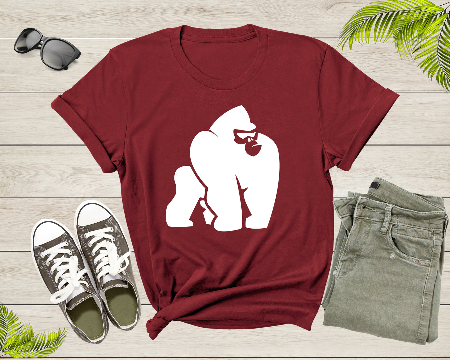 Cool Gorilla Lover Tshirt Design Gift For Adult Men Women Boys Girl Funny Gorilla Animal Graphic Present Shirt Gift Idea Gorilla Gym T-shirt