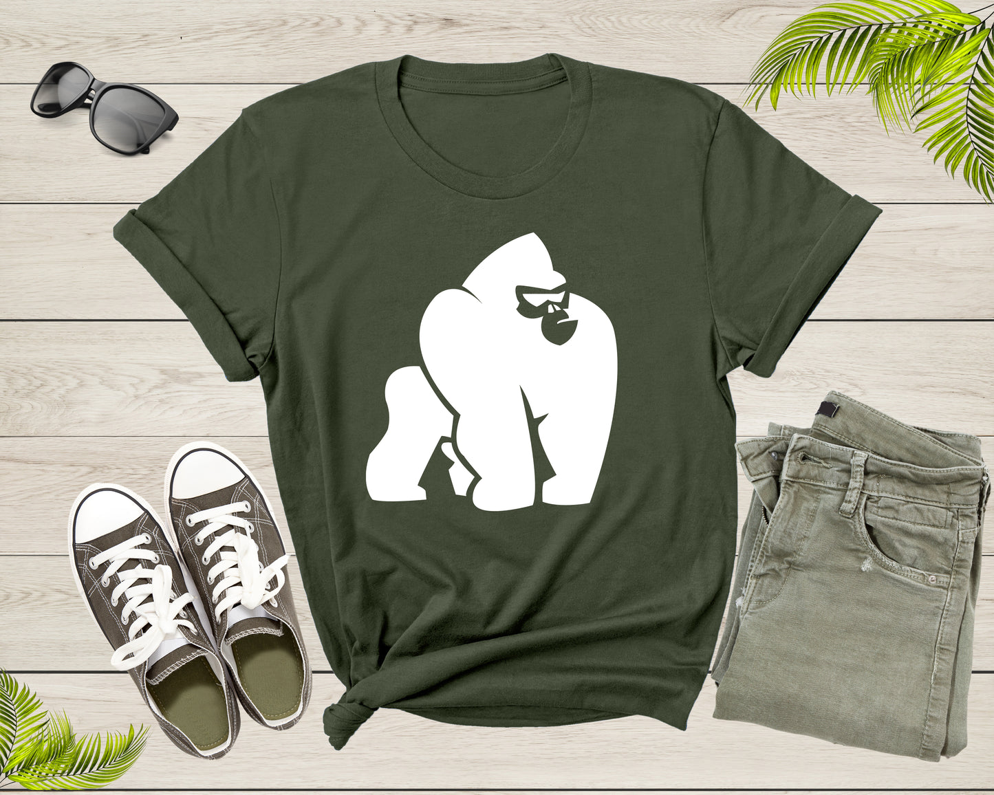 Cool Gorilla Lover Tshirt Design Gift For Adult Men Women Boys Girl Funny Gorilla Animal Graphic Present Shirt Gift Idea Gorilla Gym T-shirt