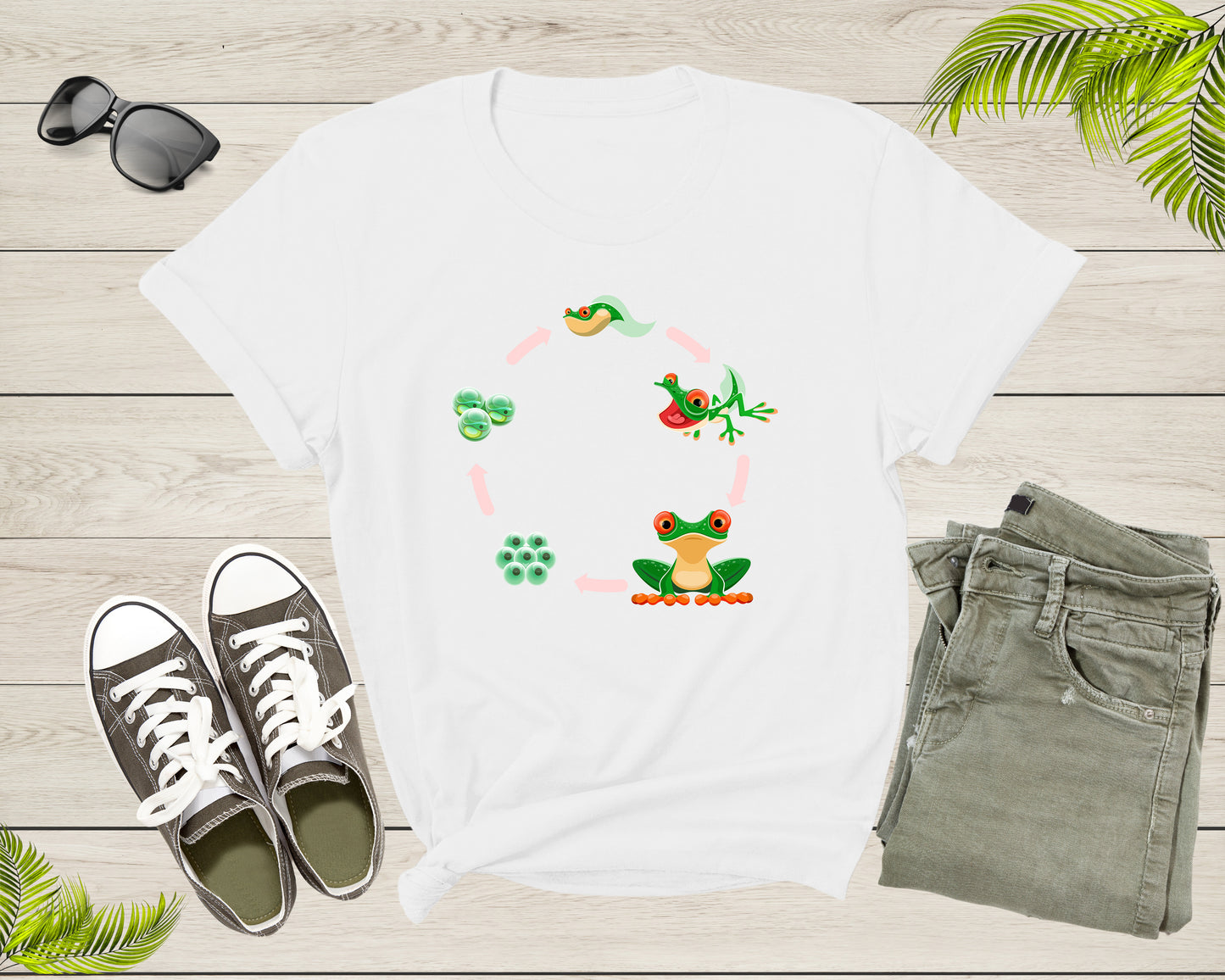 Frog Toad Egg Growth Cycle Animal Nature Frog Ecosystem T-Shirt Frog Lover Gift T Shirt for Men Women Kids Boys Girls Graphic Tshirt