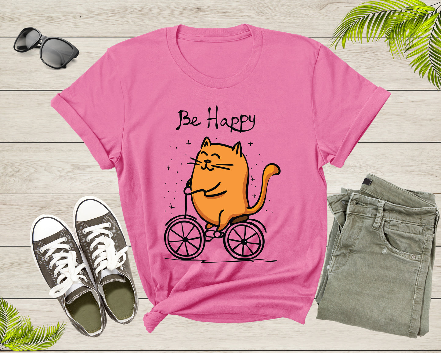 Funny Cat Bicycle Lover Gift Idea Shirt Women Men Kid Boys Girls Bicycle Kitten Tshirt Design Bike Lover Birthday Present Dad Mom T-shirt
