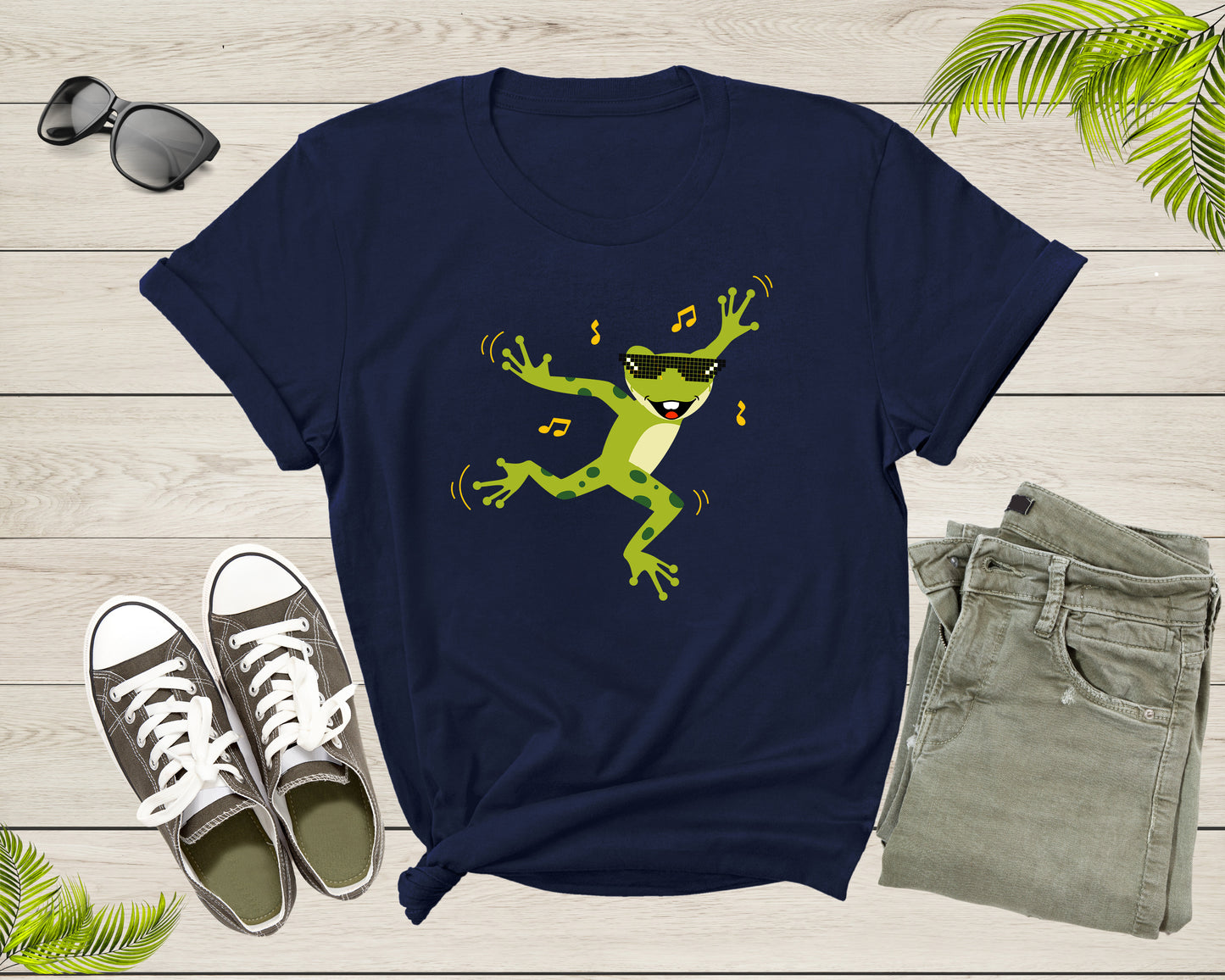 Funny Cute Green Dancing Frog Toad Cartoon for Women Men T-Shirt Frog Lover Gift T Shirt for Men Women Kids Boys Girls Graphic Tshirt