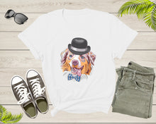 Load image into Gallery viewer, Funny Cute Pet Dog Doggie Puppy Animal Wearing Black Hat T-Shirt Dog Puppy Lover Gift T Shirt for Men Women Kids Boys Girls Graphic Tshirt