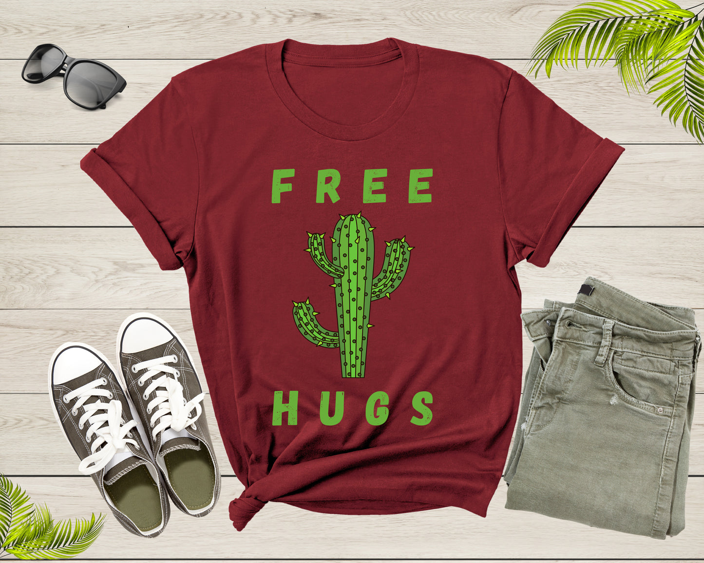 Funny Desert Cactus Plant Tree Lover Free Hugs Sarcastic T-Shirt Cactus Lover Gift T Shirt for Men Women Kids Boys Girls Graphic Tshirt
