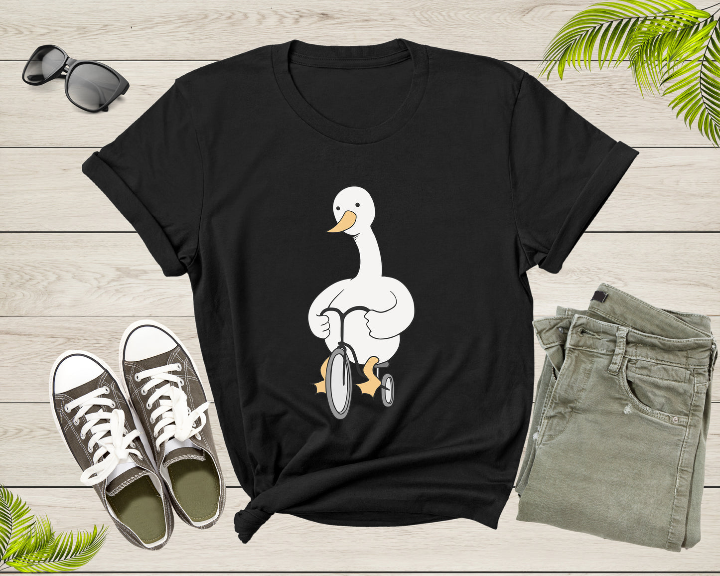 Funny Duck Bicycle Lover Gift Idea Shirt Women Men Kid Boys Girls Bicycle Duck Tshirt Design Bike Lover Birthday Present Dad Mom T-shirt