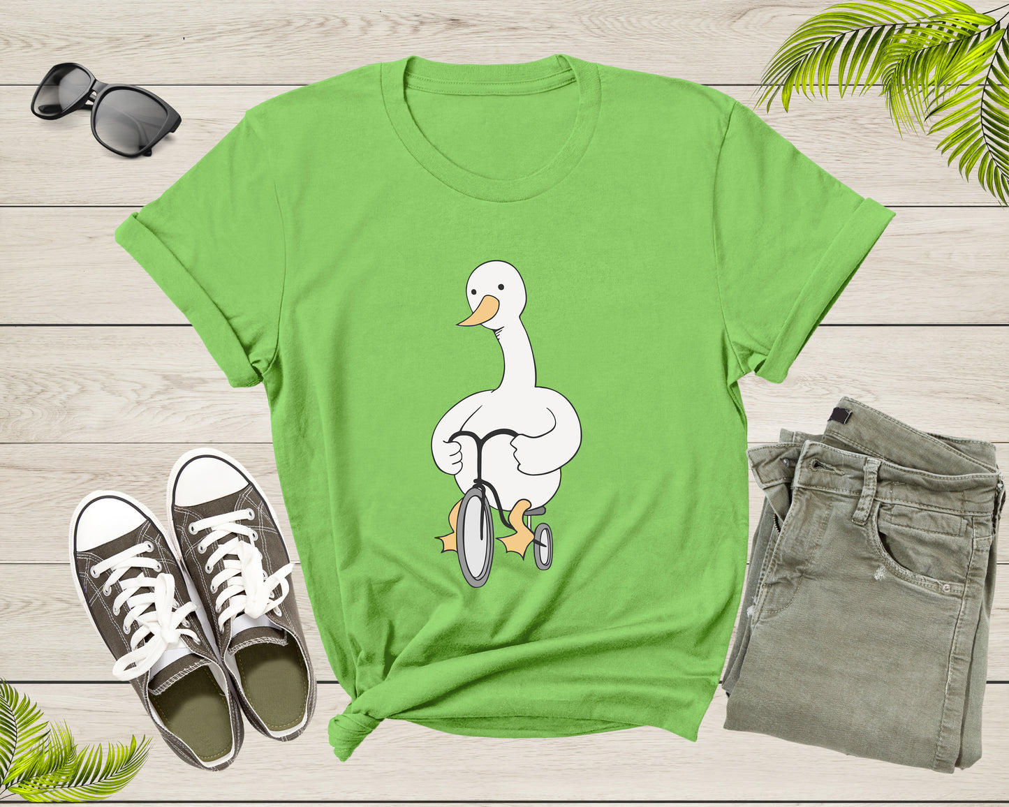 Funny Duck Bicycle Lover Gift Idea Shirt Women Men Kid Boys Girls Bicycle Duck Tshirt Design Bike Lover Birthday Present Dad Mom T-shirt