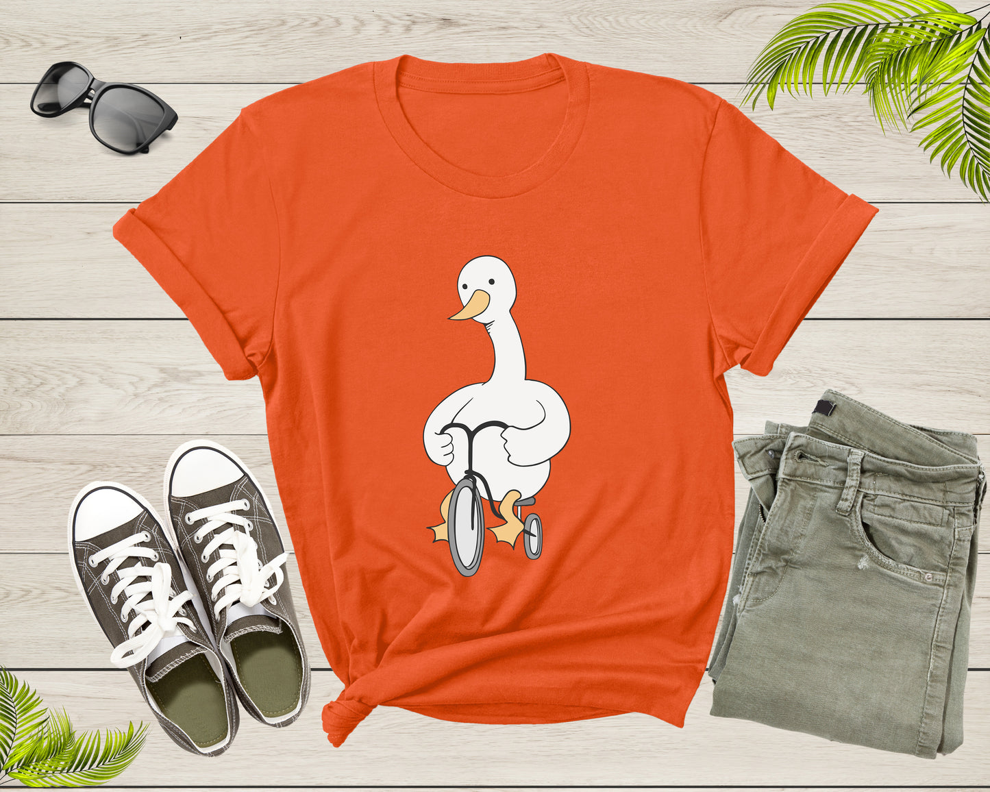 Funny Duck Bicycle Lover Gift Idea Shirt Women Men Kid Boys Girls Bicycle Duck Tshirt Design Bike Lover Birthday Present Dad Mom T-shirt