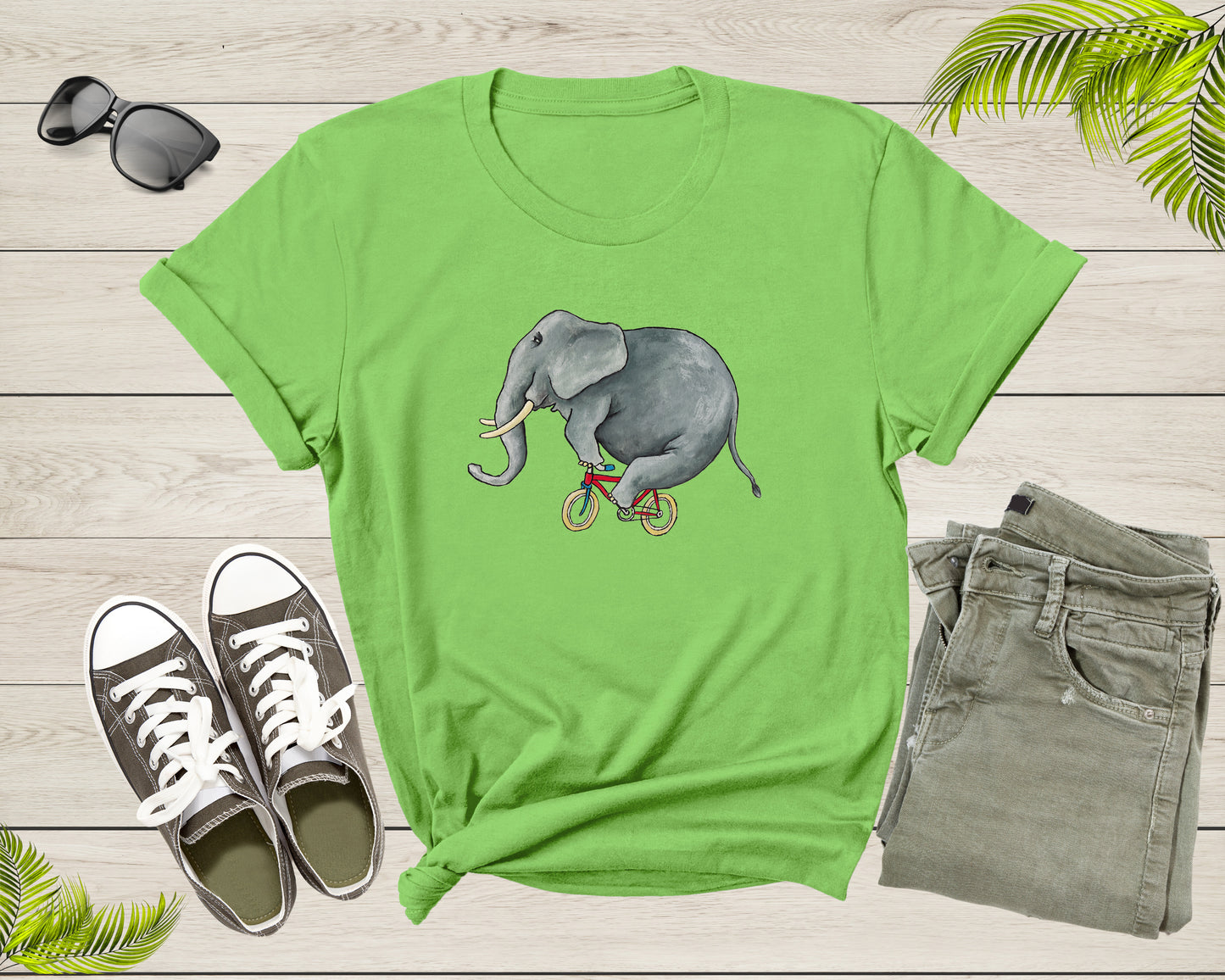 Funny Elephant Bicycle Lover Gift Idea Shirt Women Men Kid Boys Girls Bicycle Tshirt Design Bike Lover Birthday Present Dad Mom T-shirt