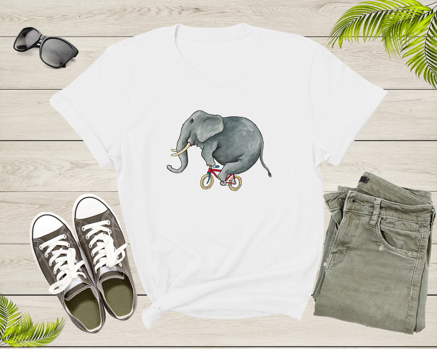 Funny Elephant Bicycle Lover Gift Idea Shirt Women Men Kid Boys Girls Bicycle Tshirt Design Bike Lover Birthday Present Dad Mom T-shirt