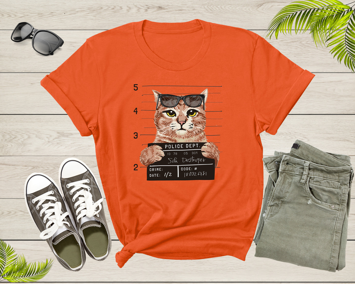 Funny Sofa Destroyer Cat Kitten Kitty with Sun Glasses Cat Shirt T-Shirt Cat Lover Gift T Shirt for Men Women Kids Boys Girls Tshirt