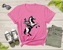 Load image into Gallery viewer, Cool Horse Pony Lover Gift Shirt For Men Women Kids Girls Boys Aesthetic Cowboy Horseback Rider Tshirt Graphic Sunset Silhouette T-shirt