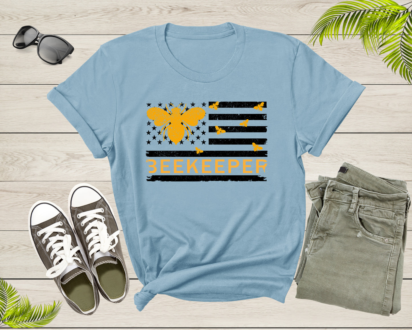 Honey Bee Lover Flag Gift for Beekeepers Bumblebee Birthday T-Shirt Save the Bees Shirt Honey Bee Shirt Beekeeper Shirt Bee Lover Shirt