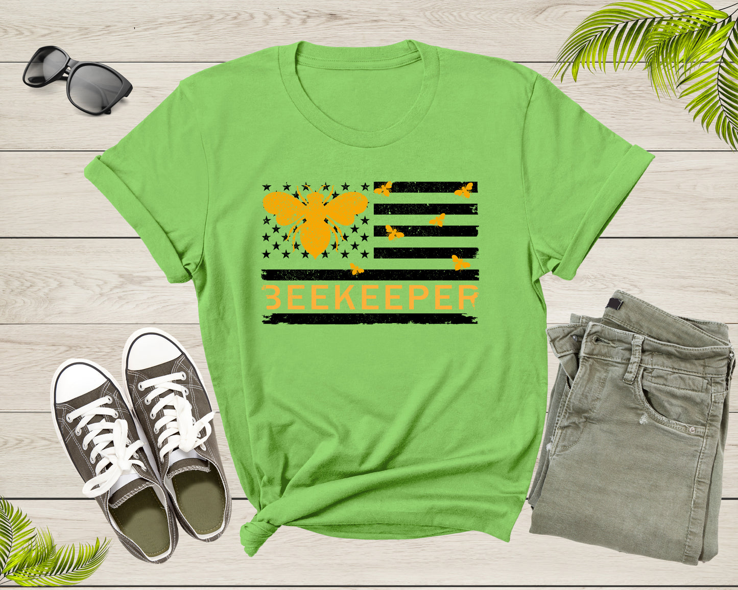 Honey Bee Lover Flag Gift for Beekeepers Bumblebee Birthday T-Shirt Save the Bees Shirt Honey Bee Shirt Beekeeper Shirt Bee Lover Shirt