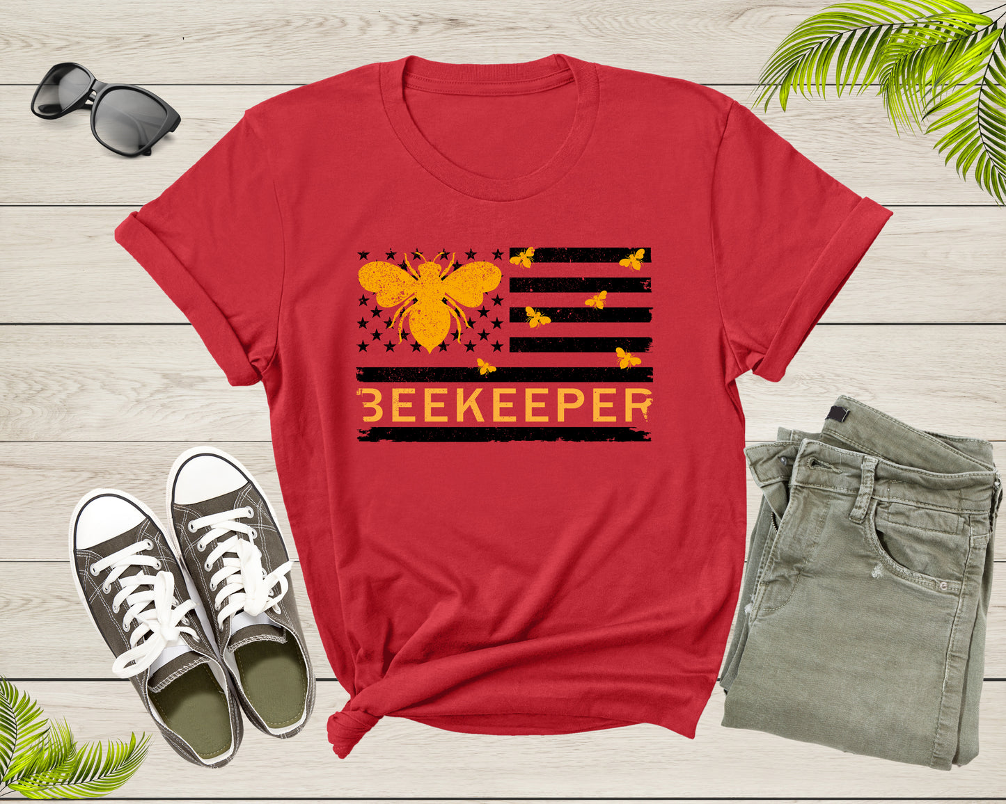 Honey Bee Lover Flag Gift for Beekeepers Bumblebee Birthday T-Shirt Save the Bees Shirt Honey Bee Shirt Beekeeper Shirt Bee Lover Shirt