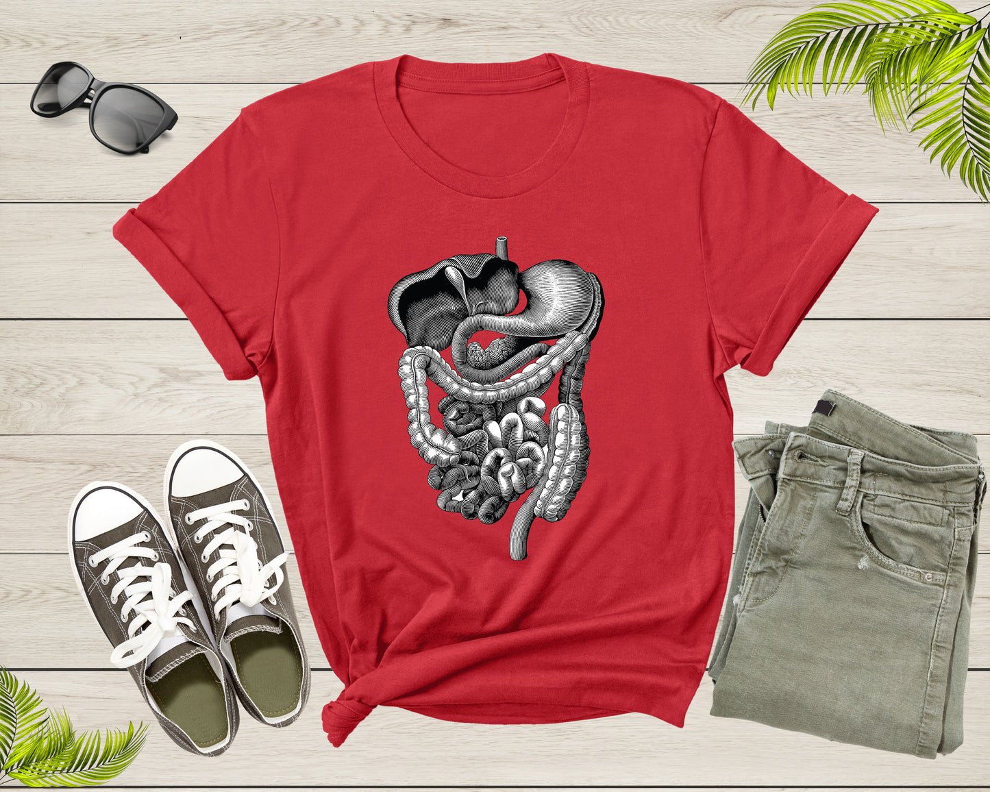 Human Internal Organs Liver Intestine Stomach Body Anatomy Lover T-Shirt Doctor Nurse Gift T Shirt for Men Women Kids Boys Girls Tshirt