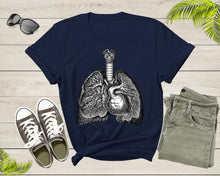 Load image into Gallery viewer, Human Internal Organs Lungs Heart Upper Body Anatomy Lover T-Shirt Doctor Nurse Gift T Shirt for Men Women Kids Boys Girls Tshirt