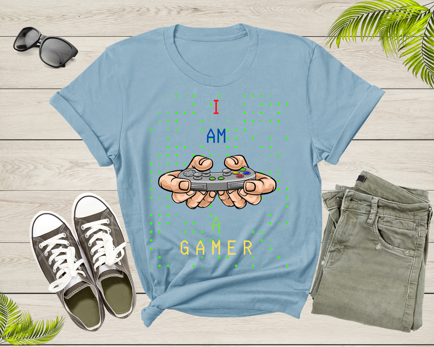 I am a Gamer Video Game Player Computer Game Controller T-Shirt Game Play Lover T Shirt Gift for Men Women Kids Boys Girls Tshirt