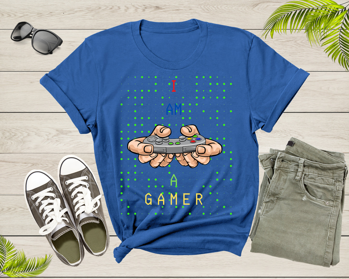 I am a Gamer Video Game Player Computer Game Controller T-Shirt Game Play Lover T Shirt Gift for Men Women Kids Boys Girls Tshirt