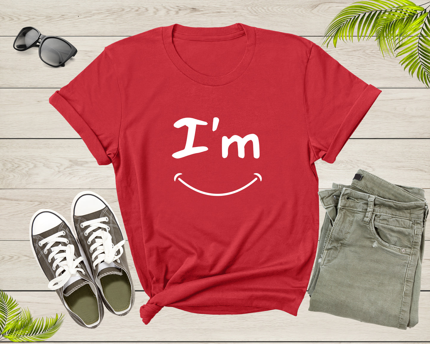 I am Happy Smile Cool Joyful Cheerful for Men Women Kids T-Shirt Cool Happy Smiley Face Lover Gift T Shirt for Teens Boys Girls Tshirt