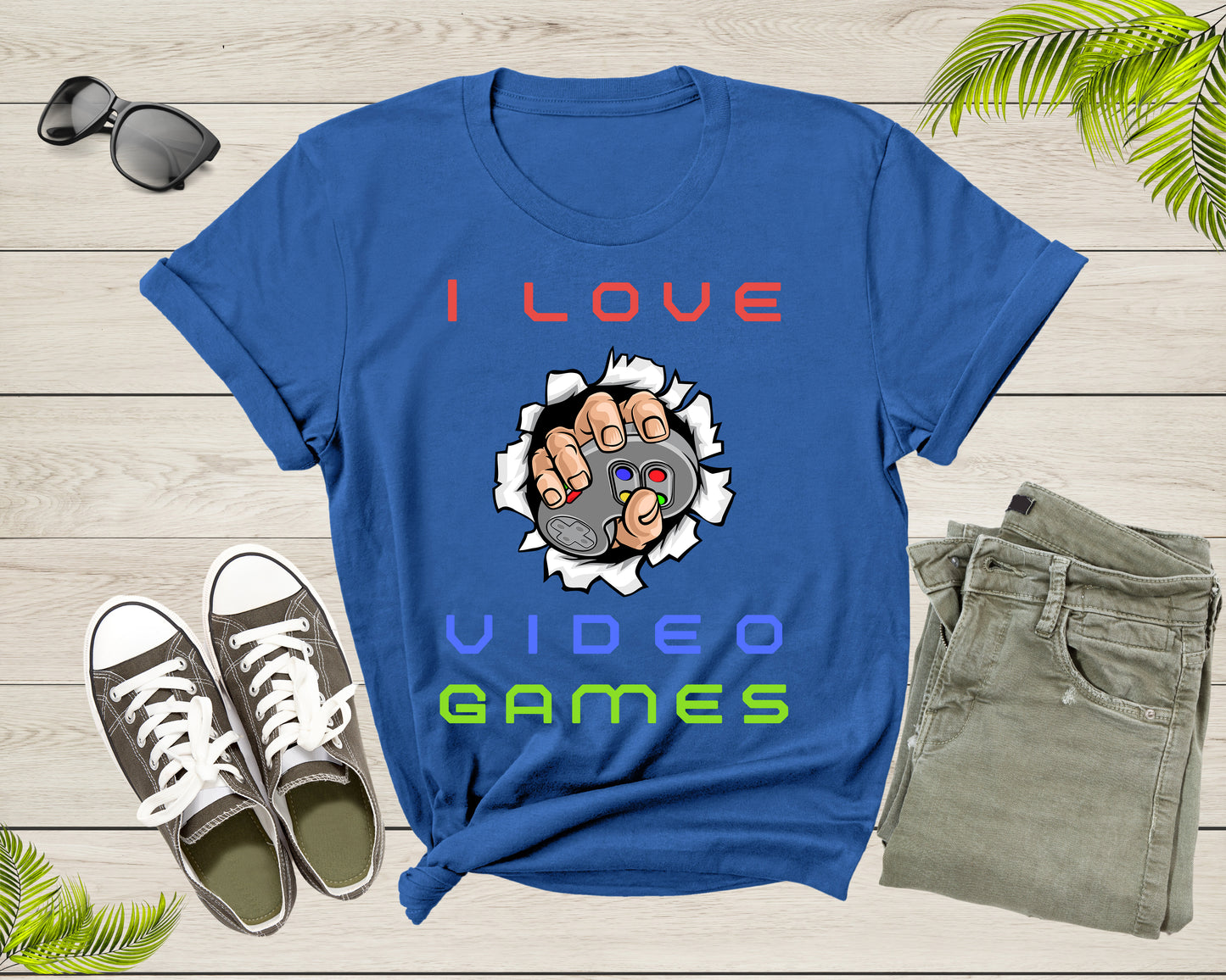 I Love Video Games Gamer Player Computer Game Controller T-Shirt Gamer Game Lover Gift T Shirt for Men Women Kids Boys Girls Teens Tshirt