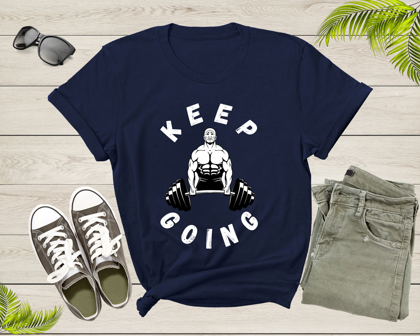 Keep Going Cool Motivational Quote Meme Weightlifter Power T-Shirt GYM Lover Gift T Shirt for Men Women Kids Boys Girls Teens Tshirt
