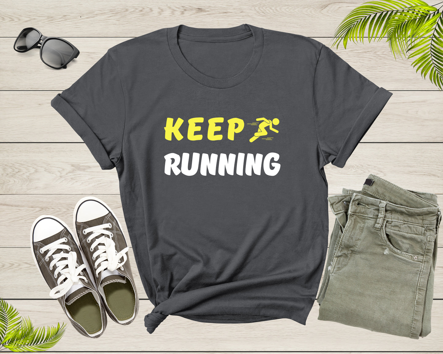 Keep Running Motivational Runner Athlete Marathon Sprinter T-shirt Marathon Runner Shirt Gift For Runner Running Gift Workout Fitness Shirt