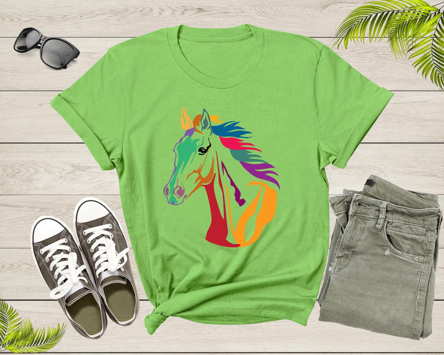 Cool Horse Pony Lover Gift Shirt For Men Women Kids Girls Boys Aesthetic Horse Lover Gift Ideas Tshirt Graphic Horse Head Silhouette T-shirt
